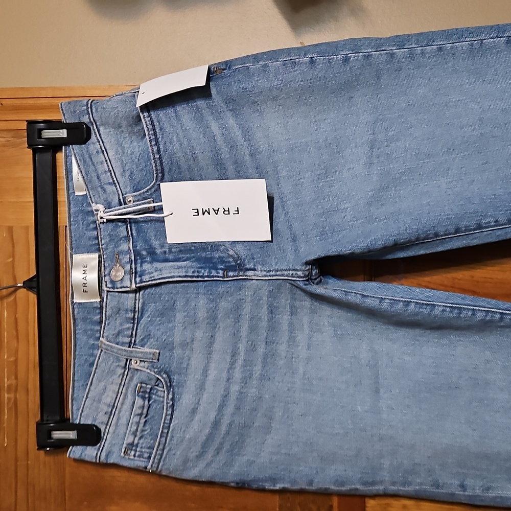 Frame Le Garcon Mid-Rise Straight Cuffed Denim Jeans-NWT - Picture 6 of 15